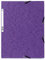 Exacompta 55501E Premium Einschlagmappe. Aus extra starkem Colorspan-Karton mit 3 Innenklappen und 2 Gummizügen DIN A4 1 Stück Zufallsfarbe Sammelmappe Dokumentenmappe für Büro und Schule