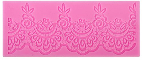 Sugarcraft - Stampo in silicone a forma di pizzo, 18 x 7 x 0,3 cm
