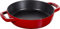 STAUB Bratpfanne / Schmorpfanne mit zwei Griffen, 20 cm, Gusseisen, mit mattSchwarzer Emaillierung im Inneren der Pfanne, für alle Herdarten inkl Induktion & Backofen, Kirschrot