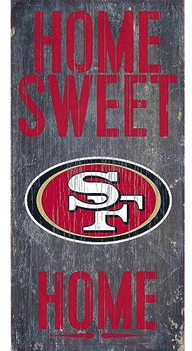Fan Creations Holzschild San Francisco 49ers – Home Sweet Home 15,2 x 30,5 cm