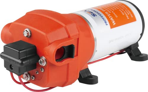 LIGHTEU®, Seaflo DC 12V 17.0LPM 2.8 bar 41S Bomba de agua a demanda con autocebado con bypass Bomba de diafragma para RV, Yate, Jardín, Camper
