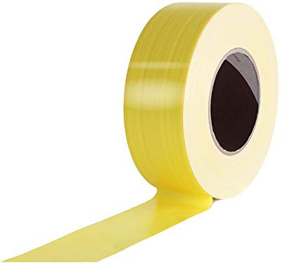Primaflor - Ideen in Textil Profi Klebeband für Bühnenbau Tape Gewebeband Gewebeklebeband Verlegerklebeband - Gelb Matt, 5cm x 50m, Wasserfest, Beschriftbar, Rückstandsfrei Abziehbar