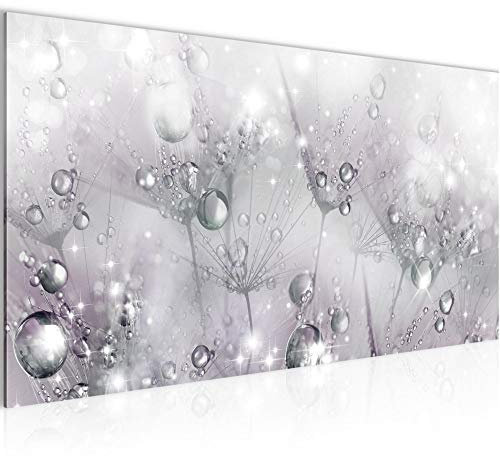 Runa Art Tableau Decoration Murale Pissenlit 1 Partie Moderne Toile non tissée Salon Salle Abstrait Gris Rose 021612b