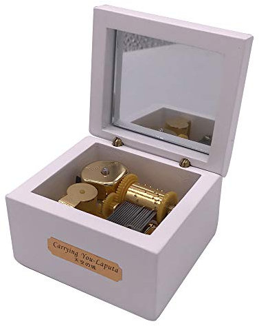 Youtang Holz-Spieluhr, Mini-Spieluhr, vergoldetes Uhrwerk, Play Kikis Lieferservice weiß