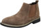 rismart Uomo Caviglia Alto Elastico Rotondo Dito del piede Scamosciato Stivali Chelsea SN010116(Cachi,42 EU)