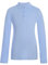 Tommy Hilfiger Long Sleeve Interlock Big Girls Fit Polo, Light Blue, X-Large (16/18)