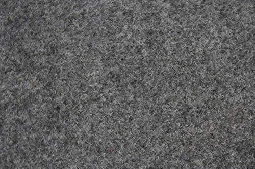 Rasenteppich Kunstrasen Premium hellgrau grau weich Meterware mit Drainage-Noppen, wasserdurchlässig (400x250 cm)