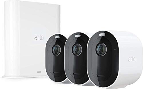 Arlo Pro 3 - Home Security Camera System | Wire-Free 2K Video with HDR, Color Night Vision, Spotlight, 160° View, 2-Way Audio, Siren | 3 Camera System