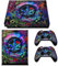 eXtremeRate Aufkleber für Xbox One X Controller Konsole,Skin Sticker Decal Folie Faceplates Kleberfolie mit Konsole&2 Controller und 2 Home Knopf Decals-Cannabis