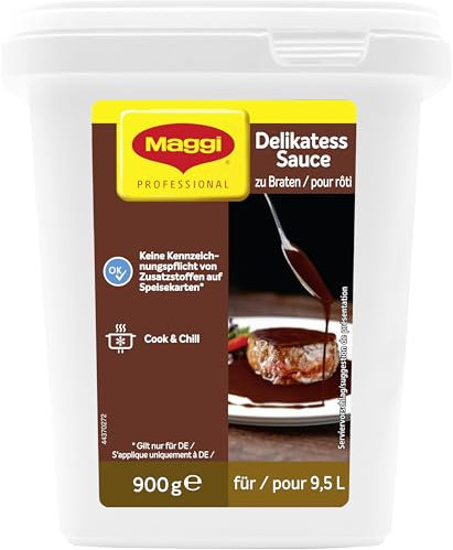 MAGGI Professional Delikatess Sauce zu Braten, vegetarisch, Ergiebigkeit 10L, 1er Pack (1 x 900g GastroBox)