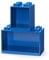LEGO Brick Shelf Set - 2 pcs | Perfect LEGO Storage for Books, Toys, and Trinkets | Desk Organiser, Room Storage, and Stackable Storage Solution, Blue