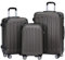 BEIBYE- Hartschalenkoffer Koffer Trolley Rollkoffer Reisekoffer Zahlenschloß 4 Zwilings-Rollen (Coffee, Koffer-Set)