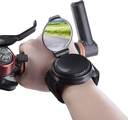 Fahrradspiegel Rückspiegel Für Radfahrer, 360 ° Verstellbar,Motorrad Lenker Reflektor Armband Für Das Handgelenk, Sicherheit Handgelenk Spiegel Für Pendler Und Kinder, Geschenk Gadget