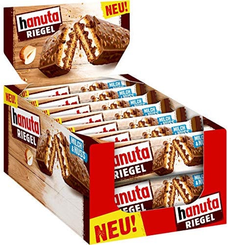 14 x Ferrero Hanuta Riegel Milch & Nuss a 34,5g