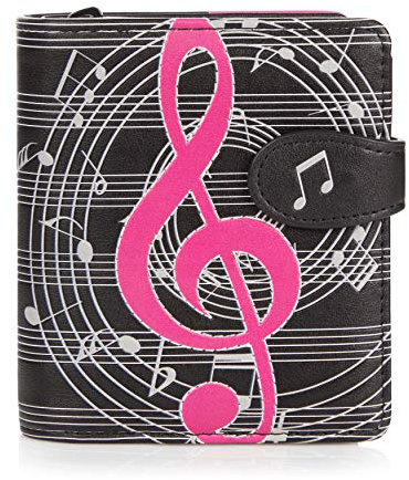 Shagwear ® Portemonnaie Geldbörse Damen Geldbeutel Mädchen Bifold Mehrfarbig Portmonee Designs: (Musical)