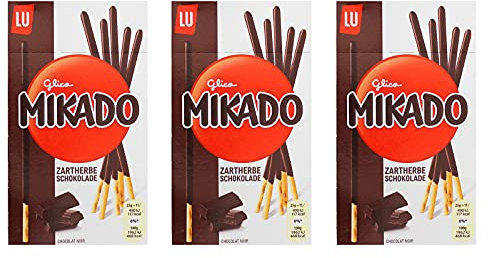3er Pack Mikado Zartherbe Schokolade 3 x 75 g Keksstäbchen Kekse Keksgebäck