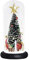 EESLL - Albero di Natale con cupola in vetro, mini albero di Natale artificiale, piccolo albero di Natale, decorazione da tavolo, con luci a LED per decorazioni natalizie