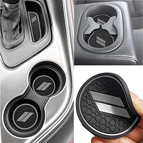 Auprite Anti-Staub-Matten für Dodge Challenger Zubehör 2015, 2016, 2017, 2018, 2019, 2020, 2021, 2022, 2023, passgenau für Getränkehalter, Matten, Tür, Tasche, Mittelkonsole, 11 Stück/Set (grau)