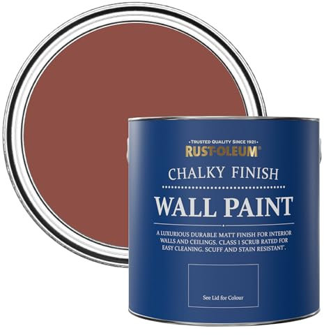Rust-Oleum Red Wall and Ceiling Paint in a Chalky Matt Finish - Fire Brick 2.5L