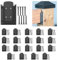KASTFORCE - 20 Pcs Deck Railing Connector with 160 Pcs Rust Free Screws for 2x4 (1.5 x 3.5) Railing Wood Post, Railing Brackets Connectors