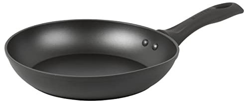 Salter BW11038EU7 Cosmos Collection 24 cm Frying Pan, Forged Aluminium, PFOA-Free Non-Stick Coating, Soft-Touch Handles, Corrosion Resistant, Dishwasher Safe, Suitable for Induction Hobs, Matte Grey
