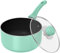 Utopia Kitchen 2 Quart Nonstick Saucepan with Glass Lid - Multipurpose Use for Home Kitchen or Restaurant (Green-Black)