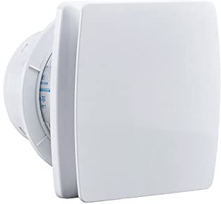 Yearninglife 4/6 inch Silent Extractor Fan, Round/square Quiet Duct Fan White, Silent Contour extractor Fan for bathroom kitchen (4 inch Square Extractor Fan)