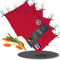 LILENO HOME 6er Set Stuhlkissen Rot (40x40x4,5 cm) - Sitzkissen für Gartenstuhl, Küche oder Esszimmerstuhl - UV-beständige Indoor u. Outdoor Stuhlauflage als Stuhl Kissen (Laura FUM)