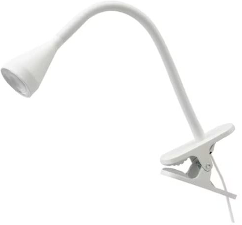 home stuff NÄVLINGE LED clamp Spotlight Eye Protection LED Clip for Bedroom and Study Room, Warm White Light Colour. (White)