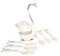 lyrlody Dessert Spoon Set, Coffee Spoon Fork Stand Kit Zinc Alloy Swan Base Holder Fruit Scoop Salad Ice Cream Spoon Teaspoons Set for Cafe Home Kitchen Silver (Fork)