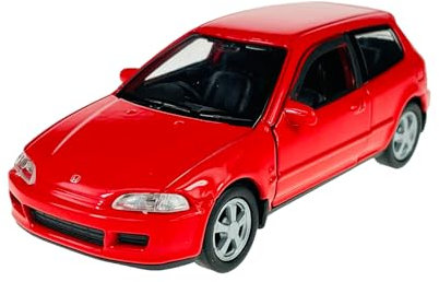 Welly 1982 Civic V Rot ca 1/34-1/39 Metall Modell Auto Die Cast Neu im Kasten