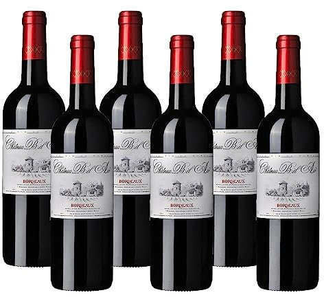Case of 6 Chateau Bel Air Bordeaux Red Wine 75cl 12% abv