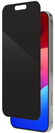 ZAGG InvisibleShield Glass Elite Privacy, Displayschutz aus gehärtetem Glas für iPhone 15 Pro Max [6.7-Inch], Blickschutz, hüllentauglich, schmutzabweisend, kratzfest, stoßfest (schwarz)