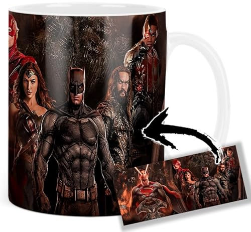 Justice League Batman Superman Wonder Woman Ben Affleck Gal Gadot Henry Cavill Jason Momoa Tasse Ceramique Mug
