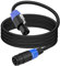 PNGKNYOCN Speakon Cable de Extensión,Profesional 12AWG 2 Pin NL2FC Speakon Macho a Hembra con Twist Lock Cable de Amplificador de Audio（2M/6.6FT）