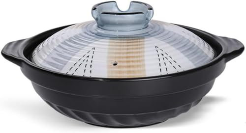 Casserole pot with lid,ceramic hot pot, 1.6 Litre Casserole Dish with Lid, Ceramic Cookware, Shallow Casserole Stew Pot with Double Handle, Long-Lasting Oven Pan for Home- (Color : B) (Color : Parent