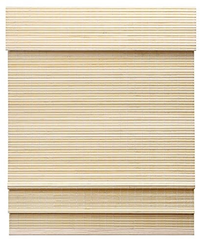 LazBlinds Kabellose Bambus-Roman-Lampen, Sichtschutz-Fensterbehandlung, aufrollbare Bambusrollos für Fenster, 73 cm B x 152 cm H