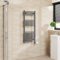 Warmehaus Touch Screen Electric Heated Towel Rail Curved Thermostatic Bathroom Towel Radiator with Timer Anthracite - 1200x500mm