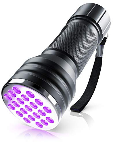 Brandson - Heimtierurindetektor - LED UV Schwarzlicht Taschenlampe - UV Schwarzlicht Taschenlampe - Ultraviolett Leuchte mit 21x LEDs - Energieeffizienzklasse A - hohe Beleuchtungsfläche leuchtintensi