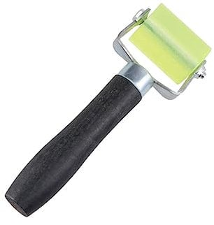 Wheel Flat Seam Roller,Wallpaper Press 3pcs Wallpaper Application Smoothing Tool Application Rolling Wheel Roller Silicone Seam Margin Trowel Seam Roller Glue Roller Silicone Car Tools Handle Detachab