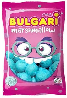 iChuches | Marshmallow Bolas de Colores - Nubes Dulces | Ideal para Mesas Dulces, Bolsas De Cono, Decoración Fiestas | 100 Unidades (Azules)