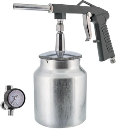 Guihydur Luft-Unterbodenschutz-Sprühpistole mit Regler, Saugbecher zum Auftragen Von Sprühbarer Beschichtung für -Ladeflächen, Gummierter Unterbodenschutz