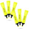 BIC Marking Highlighter Flach Textmarker Marker 6 Stück Kunststoff Textmarker mit fluoreszierender Neongelber Tinte Textmarker Stifte für Glatte Noten Präzise Highlights Ideal für Schule und Büro