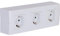 Triple prise Schuko en saillie + plaque de finition - Blanc - Kalya - Zenitech