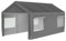 Carport Garage Zelt 3x6m, Grau, Winterfest mit Roll-Up-Fenster, Abnehmbare Seitenwände und Dach, Lagerzelt, Stallzelt, Schutzabdeckung für Auto, SUV, Boot & LKW