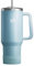 IceDrop® XXL Thermo Cup 1.2L für 12 Stunden kalte oder heiße Getränke I 100% auslaufsicherer Thermobecher mit Strohalm I robuste Trinkflasche mit Strohhalm und Griff I Tumbler Cup - Hellblau