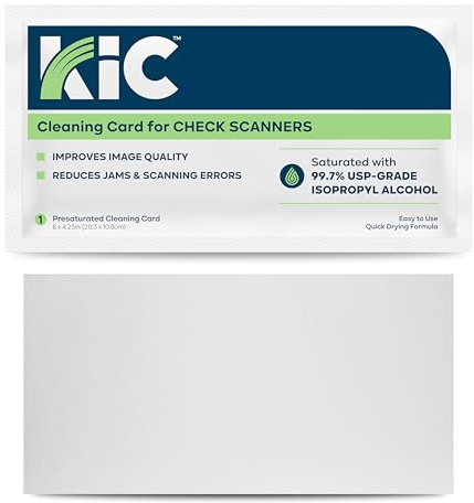 KICTeam Cleaning Cards for Check Scanners (25 Pack)