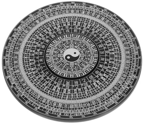 Mipcase Bagua Feng Shui Kompass Kompass Bagua Hängen Kleiner Deko-kompass Aus Metall Aus Porzellan Tempeldekor Bagua- Chinesisches Feng-Shui-Symbol Bagua-herrscher Legierung Schwarz