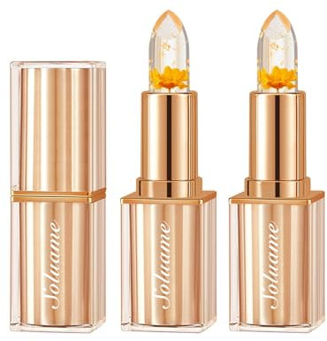 Colour Changing Lipstick, Tinted Lip Balm, Lip Stain Long Lasting, Lipstick Sets for Women, Suitable for All Skin Tones, Create a Charming Look, Versatile Colors, Moisturizing Lips,Petals 3.5g * 2