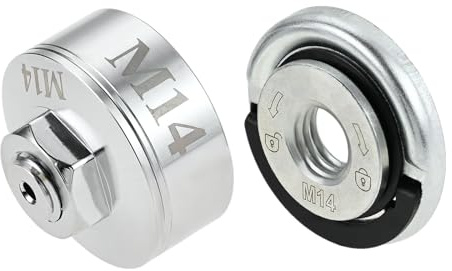 Aupoko X Lock Adapter Set, Schnellspannmutter M14 aus Edelstahl 304 – Schnellwechsel & Sicher für Winkelschleifer M14-Anschluss, für Diamantbohrer & Schneidklingen (DIY & Professionelle Anwender)